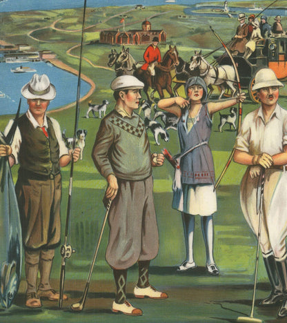 John Jr. Held Montauk Beach " Offset Lithograph