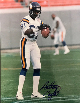 Anthony Carter Autographed 8X10 Photo Minnesota Vikings