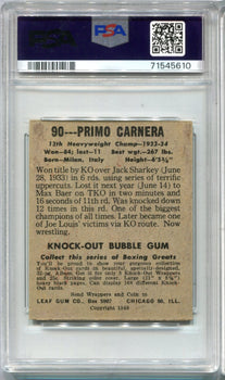 1948 Leaf Primo Carnera #90 Psa Vg 4 Card