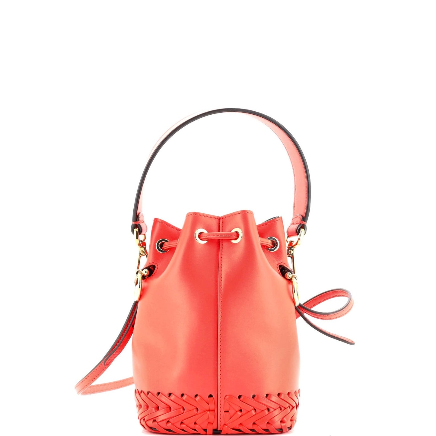 Fendi Mon Tresor Bucket Bag Leather With Whipstitch Detail Mini