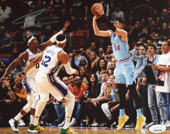 Tyler Herro Autographed Game Winning Shot 8X10 Photo (Jsa)