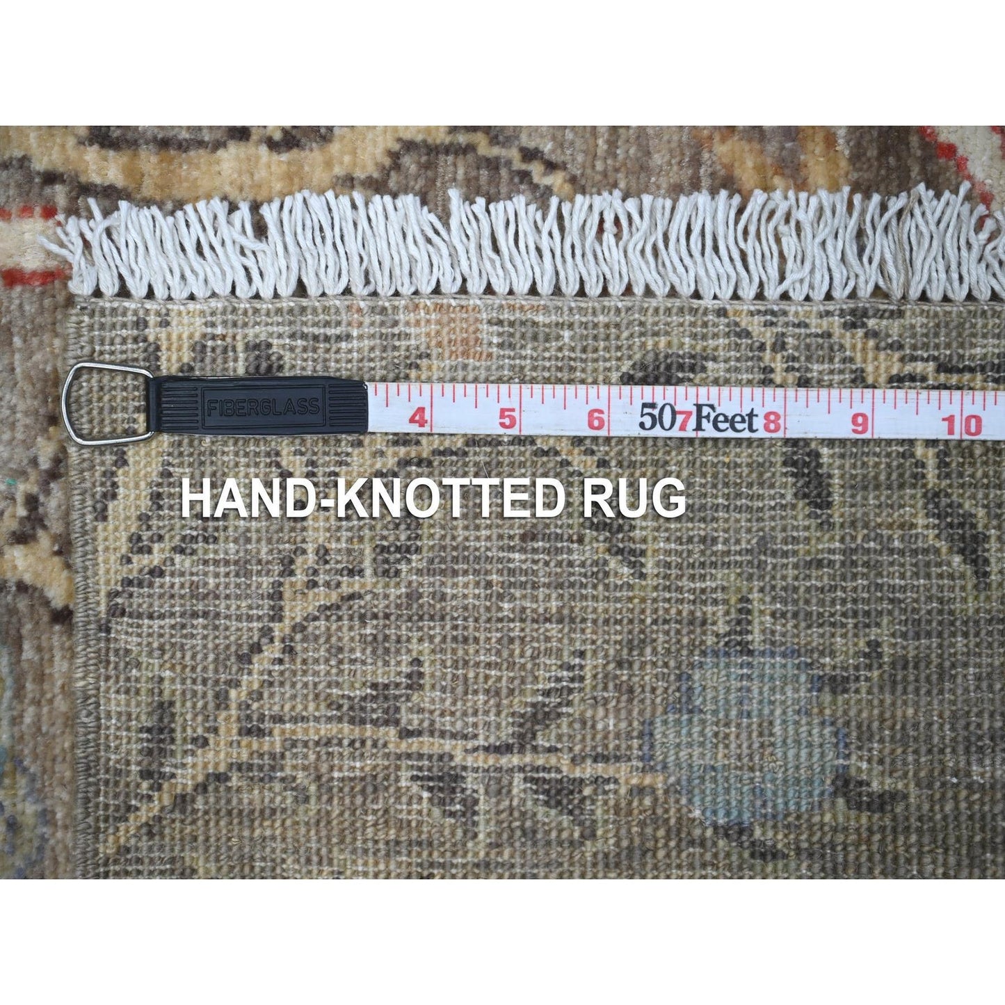 3'1"X5'1" Elephant Gray Birds Paradise Runner Hand Knotted Oriental Rug