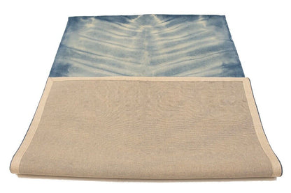 Hand-Tufted Blue Tie-Dye Rug Modern Kids Room