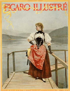 Original Vintage Poster Lac Leman For Figaro Illustre 1898