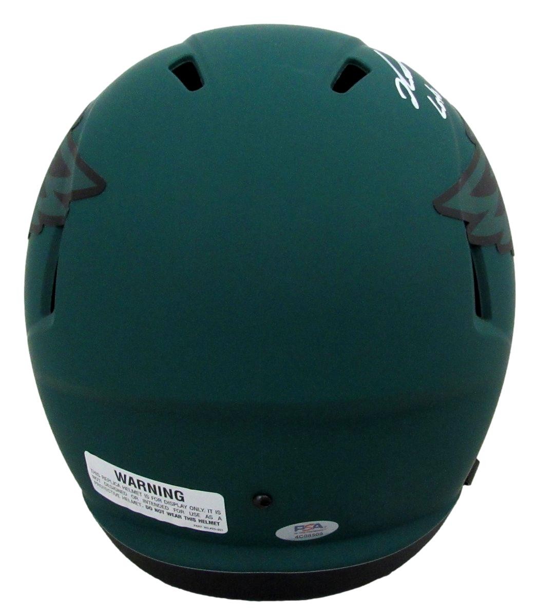Jalen Carter Signed/Inscr Rave Full Size Replica Helmet Eagles Psa/Dna 193663