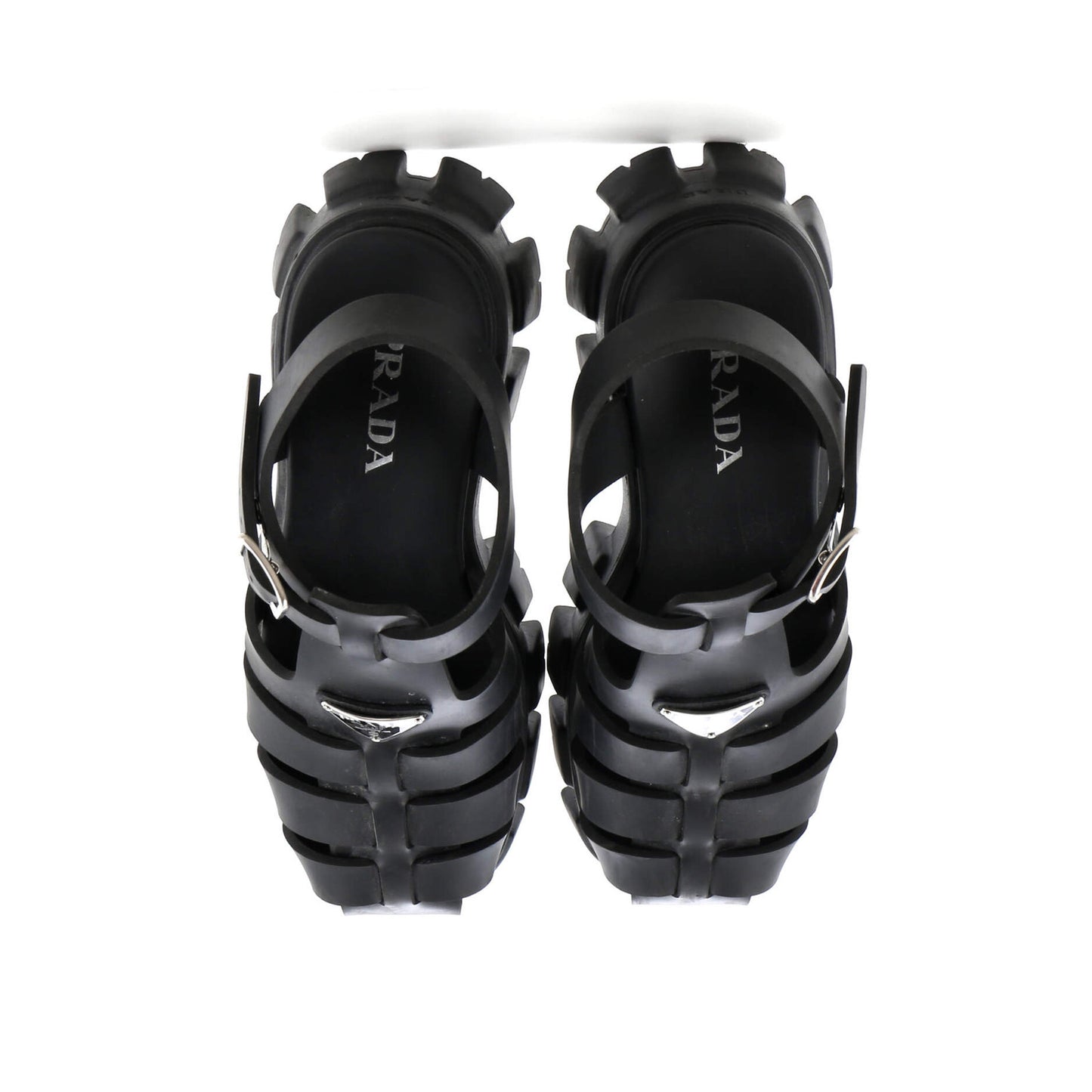 Prada Monolith Cage Platform Sandals Rubber - Men's