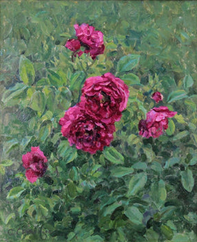 Olga Svetlichnaya (19151997) Oil Painting Bush Of Roses Soviet Russian Art