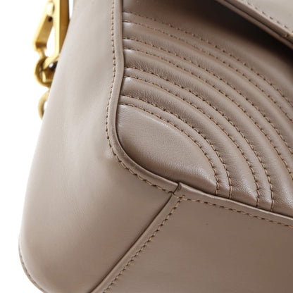 Gucci Gg Marmont Top Handle Flap Bag Matelasse Leather Mini