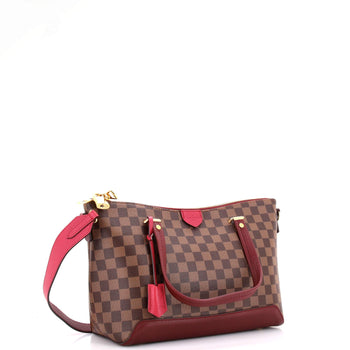 Leather Louis Vuitton Hyde Park Handbag Damier with