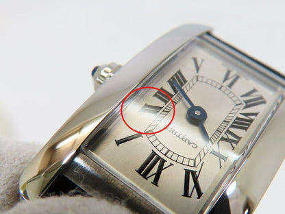 Cartier Wsta0032 Tank Amricaine Mini Japan Le Leather Strap Quartz