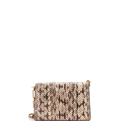 Gucci Broadway Bee Shoulder Bag Embellished Python Mini