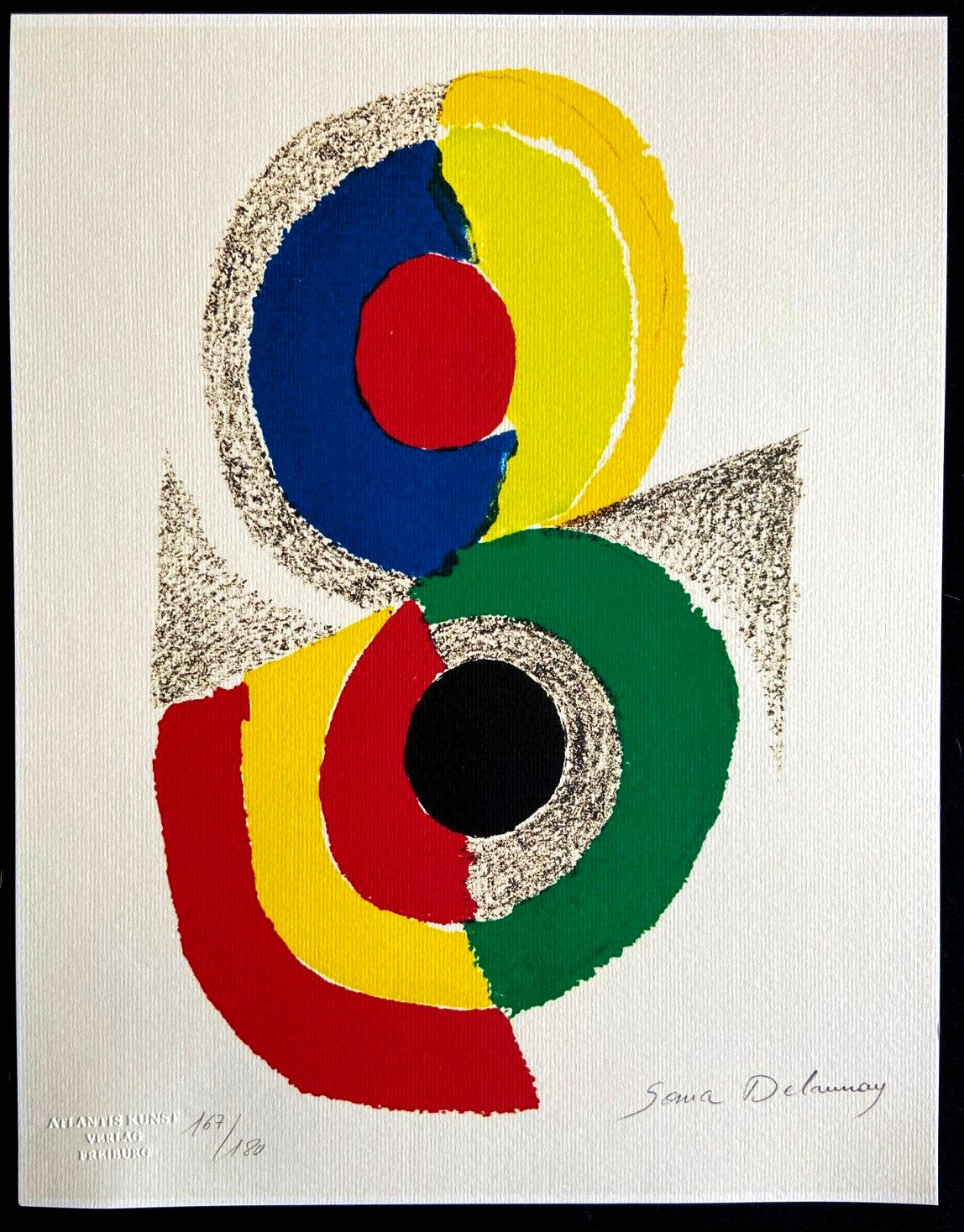 Sonia Delaunay Lithograph Coa Signed Numbered 180 Ex