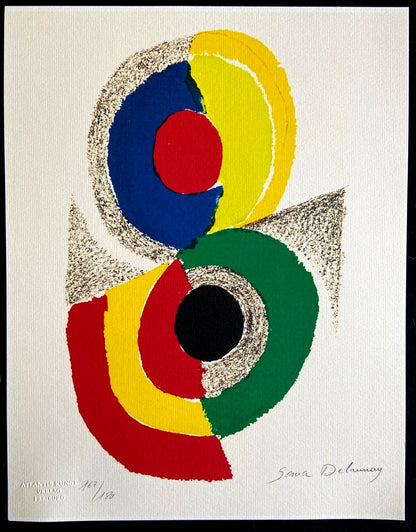 Sonia Delaunay Lithograph Coa Signed Numbered 180 Ex