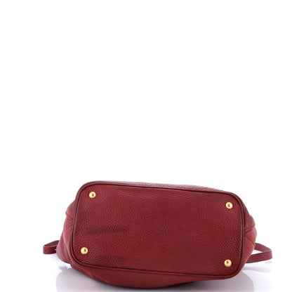 Prada Convertible Open Shopping Tote Vitello Daino Medium