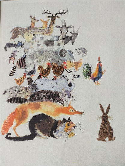 Brian Wildsmith Signed Giclee Print "The Tortoise And The Hare" Childrens Book