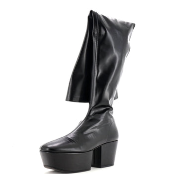 Leather Prada Women's Platform High Boots