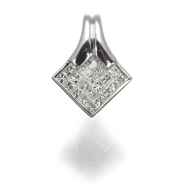 Diamond 0.60Ct Mystery-Setting Pendant 18K 750