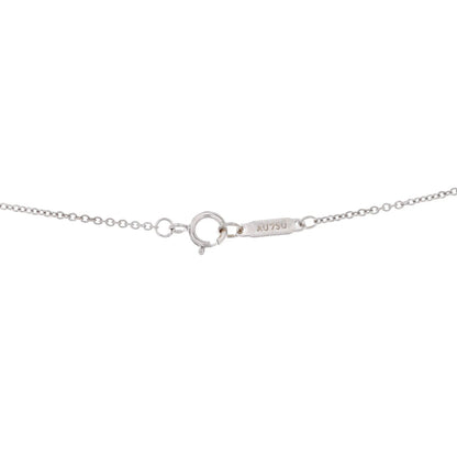Tiffany & Co. Metro Open Heart Pendant Necklace 18K White Gold And Diamonds Mini