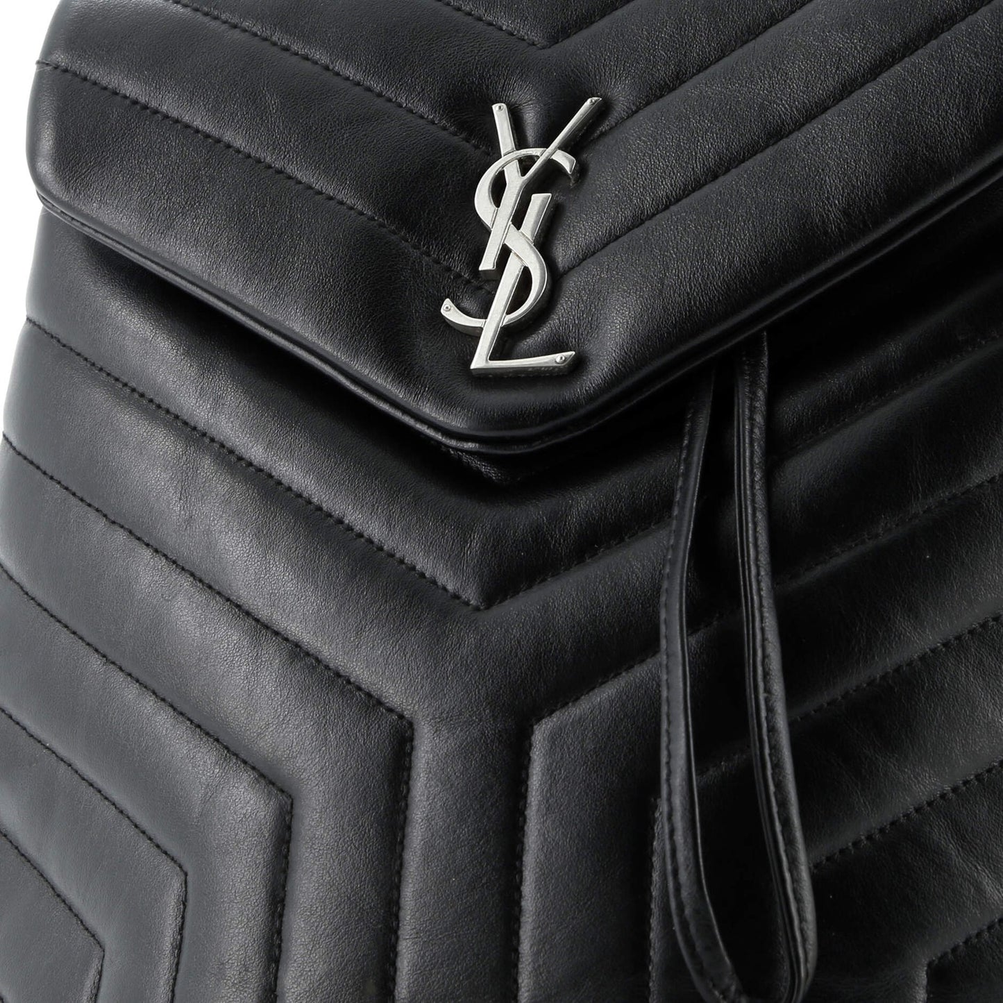 Saint Laurent Loulou Backpack Matelasse Chevron Leather Medium