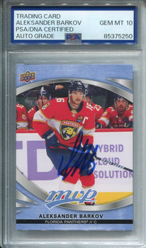 Aleksander Barkov Autographed Upper Deck Card Psa Auto Grade 10