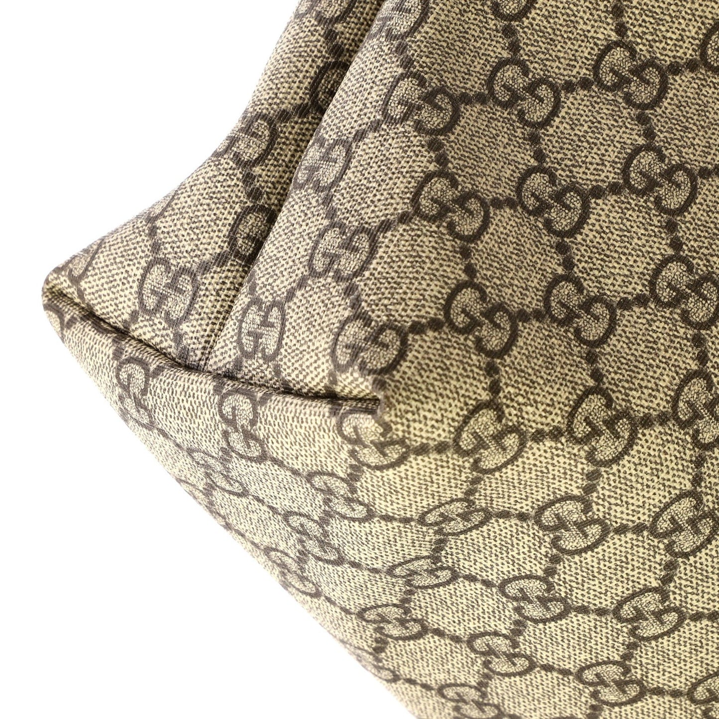 Gucci Plus Tote Gg Coated Canvas With Leather Medium