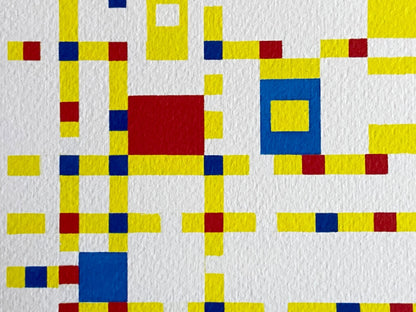 Piet Mondrian Lithograph Numbered Coa Pencil Crayon