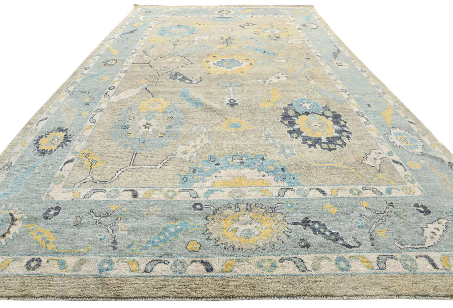 Extra Large Hand-Knotted Oushak Chobi Oriental