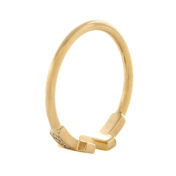 Tiffany & Co. T Wire Ring 18K Yellow Gold With Diamonds
