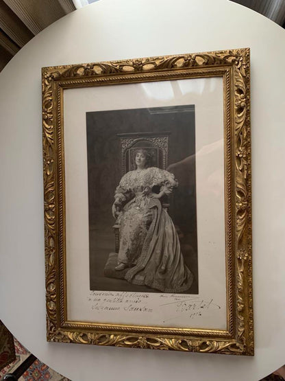 Julia Bartet Signed Photo Set 1911  French Antique Actress Portraits W/ Frames