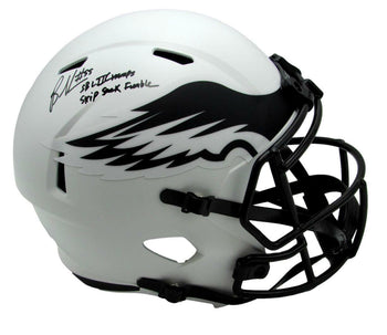 Brandon Graham Signed Eagles Lunar Full Size Replica Football Helmet Jsa 167017