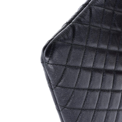 Chanel Boy O Case Clutch Quilted Caviar Large