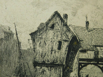 Paul Huet (Paris) Original Etching Pencil Signed Numbered Framed