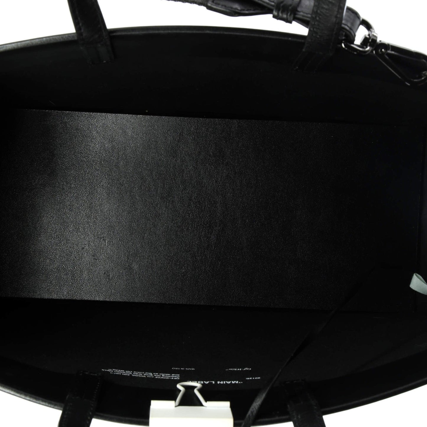 Off White Box Tote Printed Patent Medium