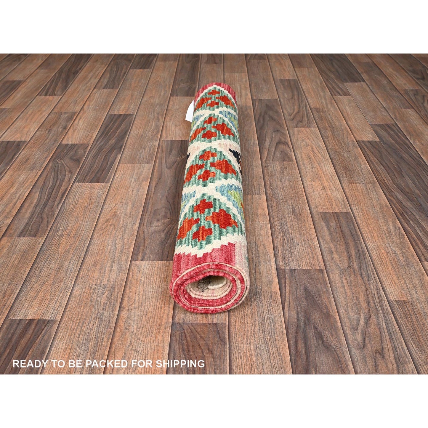 3'X8'6" Colorful Afghan Kilim 100% Wool Rug Flat Weave Hand Woven Runner