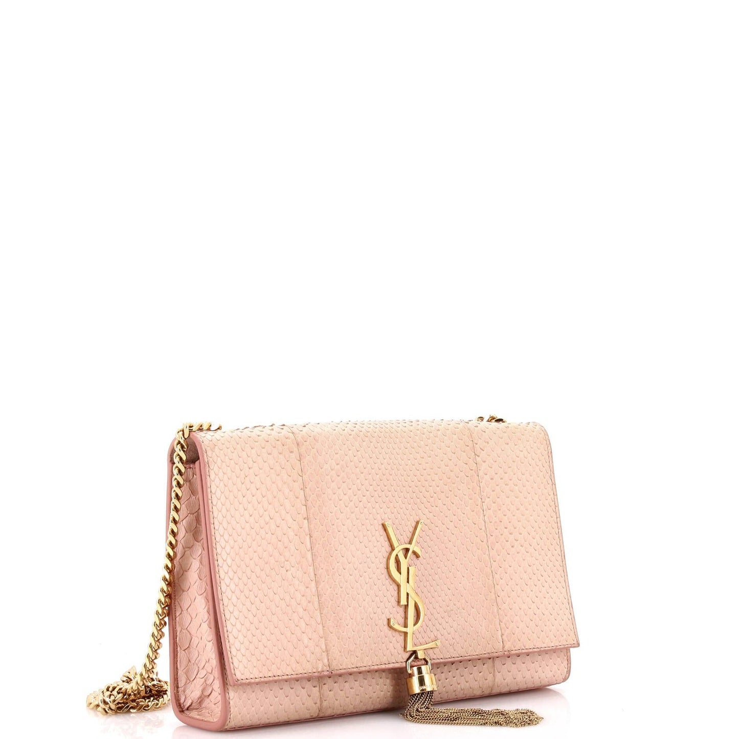 Saint Laurent Classic Monogram Tassel Crossbody Bag Python Medium