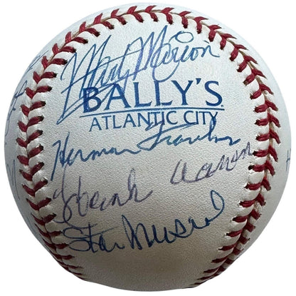 Mays Willie 70th Birthday Autographed Baseball Attendees JSA