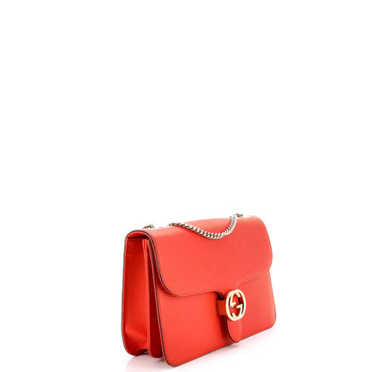 Gucci Interlocking Shoulder Bag Leather Medium