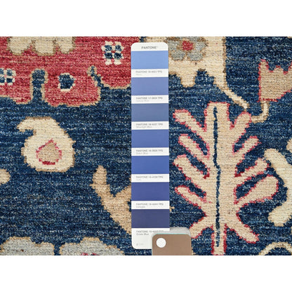 10'1"X14'1" Yale Blue Afghan Oushak Hand Knotted Wool Supple Collection Rug