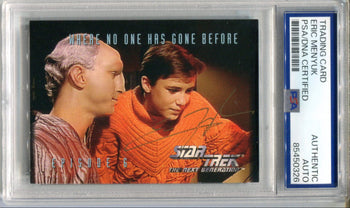 Eric Menyuk 1994 Star Trek The Next Generation #25 Psa Authentic Auto Card