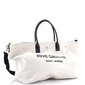 Saint Laurent Rive Gauche Shopper Tote Canvas Maxi