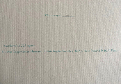 Robert Indiana Lithograph Guggenheim Museum Coa