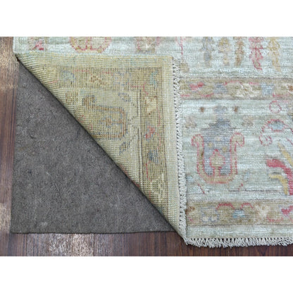 5'10"X8'9" Angora Oushak With Extremely Durable Hand Knotted Green Rug