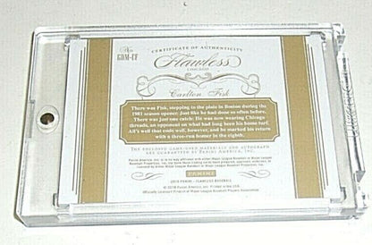 Carlton Fisk 2018 Flawless Game Used Dual Jersey