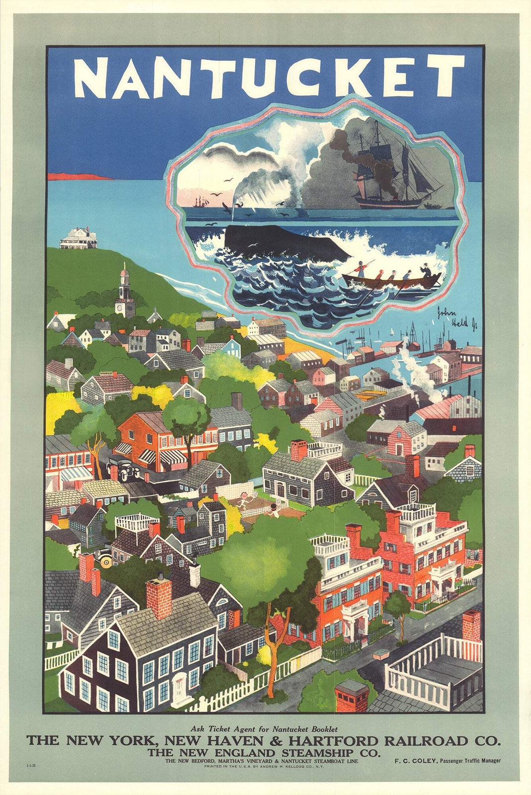 John Jr. Held Nantucket " Offset Lithograph
