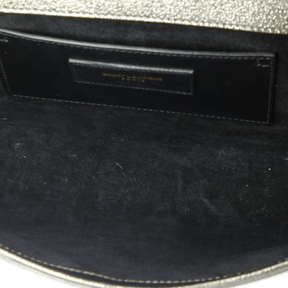 Saint Laurent Classic Monogram Crossbody Bag Metallic Leather Medium