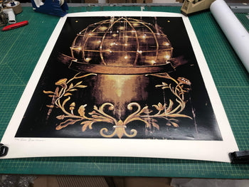 Ross Bleckner Sphere And Moulding Signed 