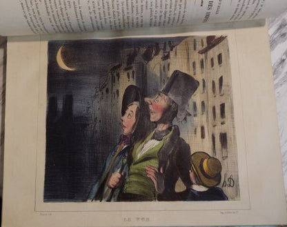 1844 Paris Comique 1St Edition Aubert Hand-Colored Lithographs Vellum Binding