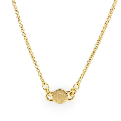 Hermes Charniere Gm Long Necklace Etoupe Gold