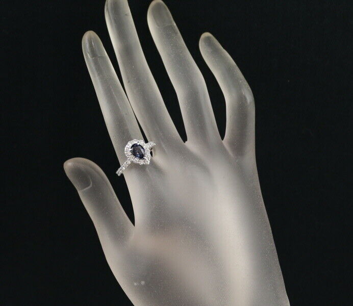 Colour-Change Spinel 1.106Ct Diamond Pear-Shaped Classic Ring 900 Platinum