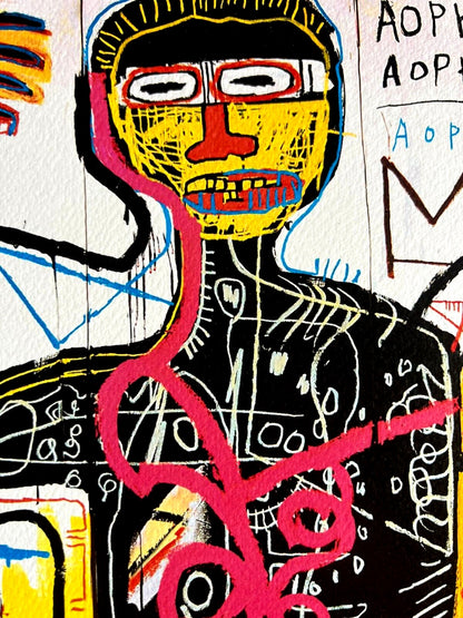 Jean-Michel Basquiat Lithograph Handmade Coa Signed By Hand Numbered